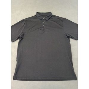 PGA Tour Motion Flex 360 Mens Large Charcoal Gray Golf Polo Shirt